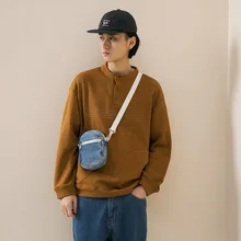 2019 Men's Spring New Casual Solid Color Round Neck Long-sleeved Hoodies Loose Temperament Tide Cotton Harajuku