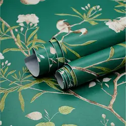 Vintage Flower Bird Peel and Stick Wallpaper Self Adhesive Waterproof Removable Sticker Vinyl Home Furniture Renovation Film