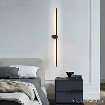 

Nordic Modern Led Wall Lamp Background Mirror Living Room Bedside Wall Sconce Light Fixture LED 360 Degree Revolvable Simple AC