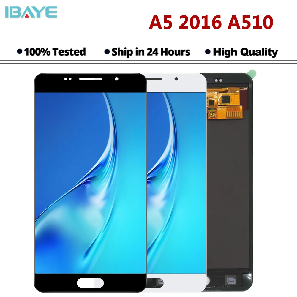 

For SAMSUNG Galaxy A5 2016 A510 A510FD A510F A510M LCD Display with Touch Screen Digitizer Assembly Replacement 100% Tested