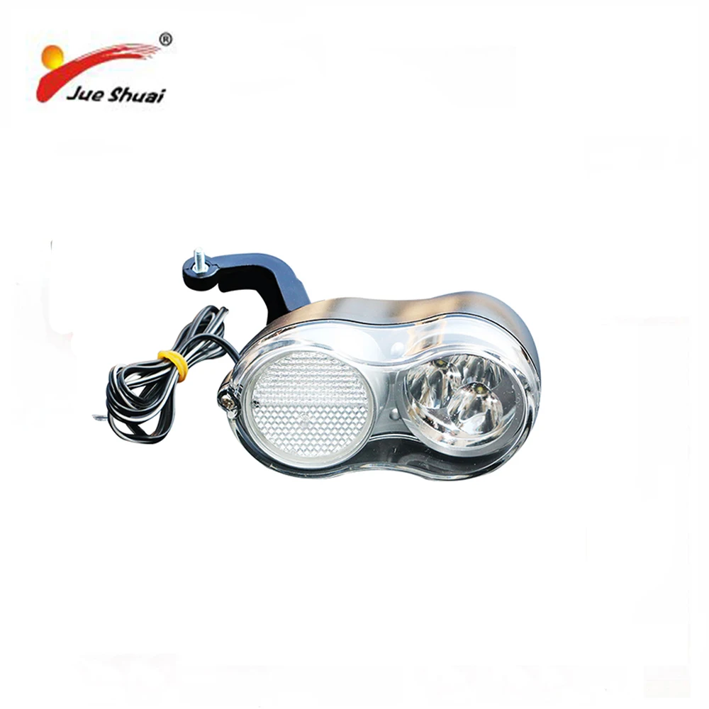 New Style Headlamp For Bicycle Electric Warning Light Bike Front Lamp Waterproof Wire Assemble With Plastic Holder Adult