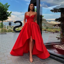 Милое платье трапециевидной формы с оборками, вечерние платья для выпускного вечера для девочек