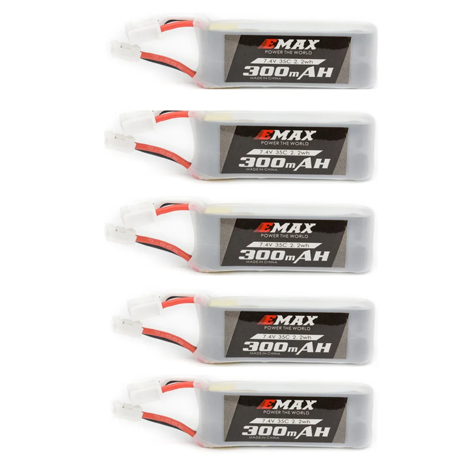 5 шт./лот батарея Emax Tinyhawk S 2S 7,4 V 35C 300mah Lipo батарея для DIY FPV Racing Drone запчасти