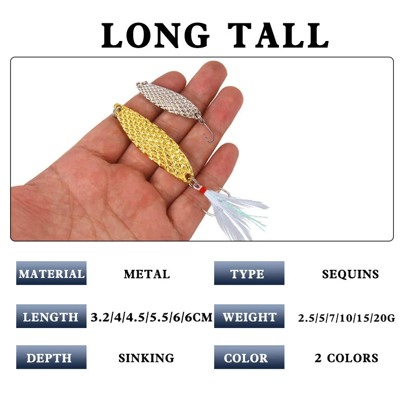 Металлическая Рыболовная Приманка VIB 1 шт. жесткая вибрационная ложка Crankbait 3