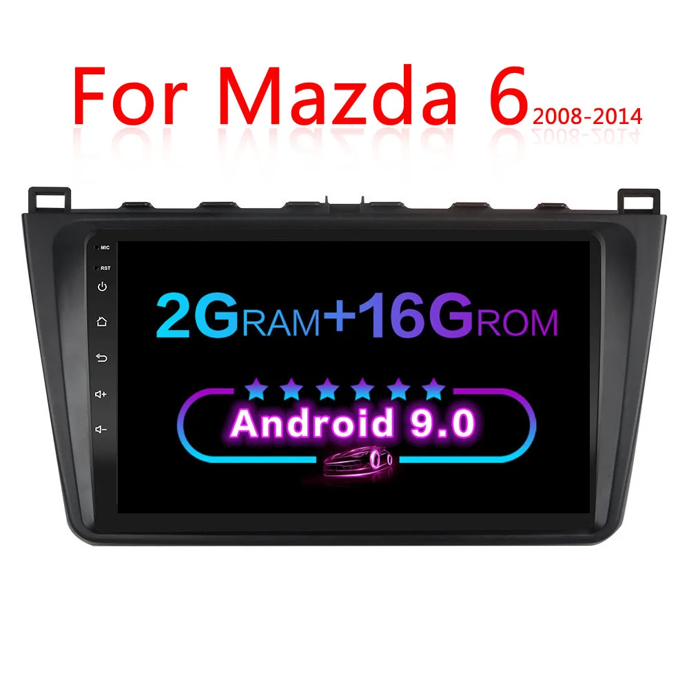 2G-16G 2.5D Android 9,0 автомобильное головное устройство аудио gps навигация для Mazda 6 2008 2009 2010 2011 2012 2013 Автомобильный Радио мультимедийный плеер - Цвет: 2G-16G