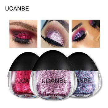 

UCANBE New Glitter Eyeshadow 5 Colors Diamond Single Eye Shadow Metallic Powder Creamy Gel Sparkling Festival Beauty Eye Makeup