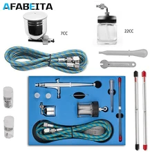 0,2/0,3/0,5 мм насадки Аэрограф Воздушный комплект 7cc/22cc чашка пистолет-распылитель с чистящий набор для рукоделия торт Краски арт Краски опрыскиватель