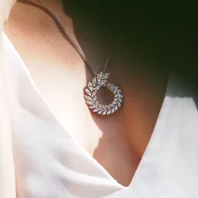 LXOEN Новое модное роскошное большое винтажное CZ цветочное ожерелье для женщин элегантное ожерелье ювелирное изделие подарок