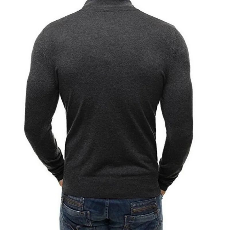 HEFLASHOR, осенний мужской свитер, пуловеры, простой стиль, вязаный свитер с v-образным вырезом, джемпер, тонкая мужская вязаная одежда, синий, темно-синий, черный, M-3XL