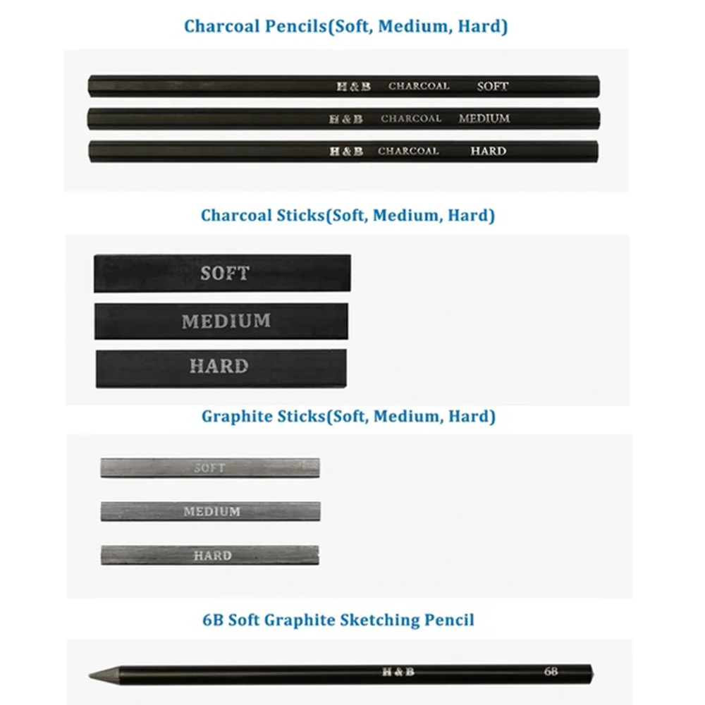 Набор карандашей для рисования, набор инструментов для рисования, набор карандашей для рисования, портативный профессиональный карандаш, 24 шт., граффити, ремесла, художественный, студенческий, канцелярские принадлежности