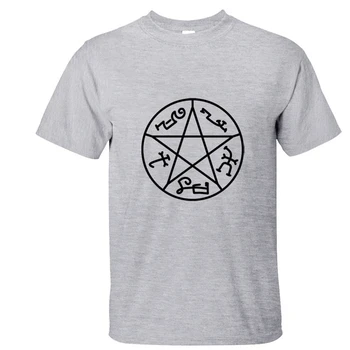 

New Wicca Witch Pagan Magic Pentacle Circle Star Pentagram Supernatural Men T Shirt Short Sleeve Summer man's T-shirt Tops