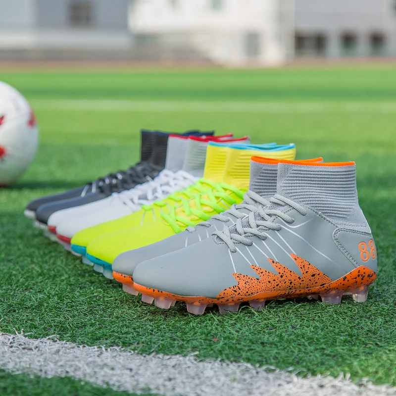 Для мужчин, футбольная обувь для игры вне помещений высокое качество спортивная обувь для тренировок Chuteira Futebol Non-slip футбольные бутсы Детские Футбол сапоги