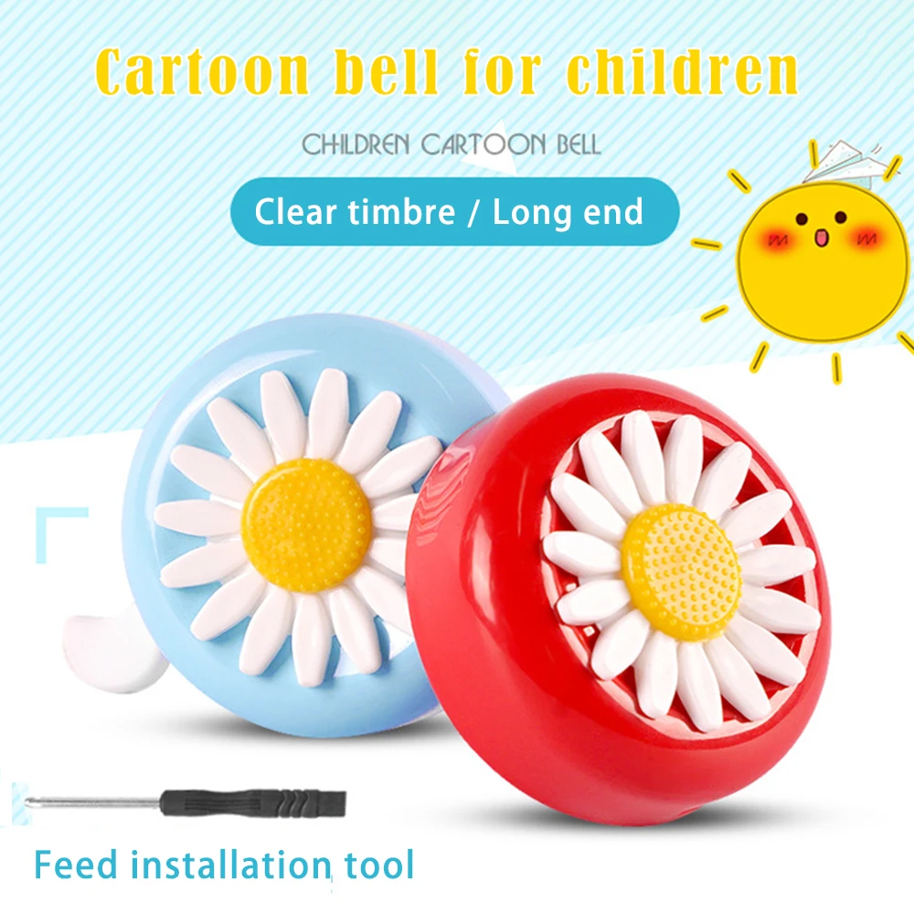

Funny Bicycle Bell Horns Bike Daisy Flower Cycling Ring Alarm Sunflower Style Bell Chrysanthemum Bike Bell for Kids Children #40