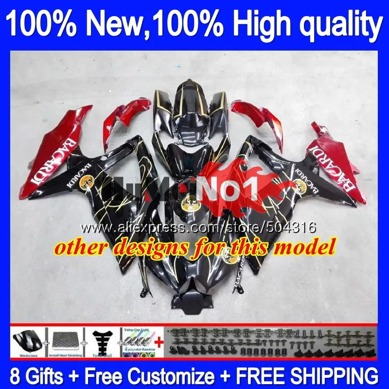 Корпус для SUZUKI GSXR-750 GSXR600 GSX-R750 2008 2009 2010 17MC. 173 GSXR-600 K8 GSXR750 GSXR 600 750 08 09 10 серебристо-серый обтекатель