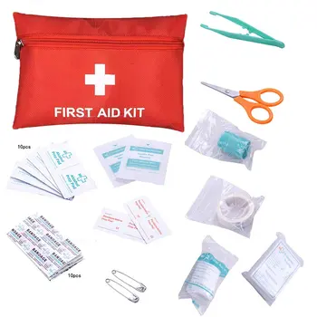 

12pcs set First Aid Kit Outdoor First Aid Treatment Bag Travel Home Office Car Emergency Kit Neutral / Camping Hiking