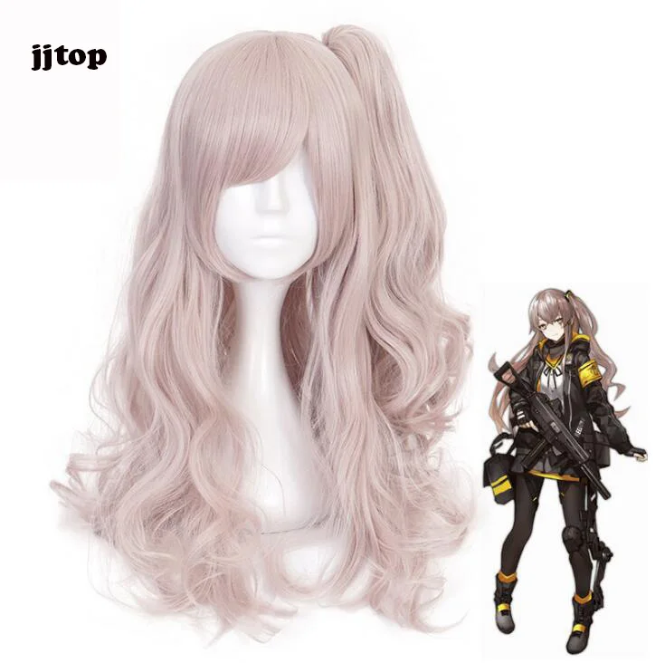 

Game Girls Frontline Ump45 Ump9 Cosplay Costumes Battle hair fake hair Women Girls Halloween Carnival High School UMP 45 wig
