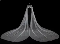 2020 Luxury 5 Meters  Ivory White  One-layer  Cathedral Wedding Veils  Bridal Veil With Comb