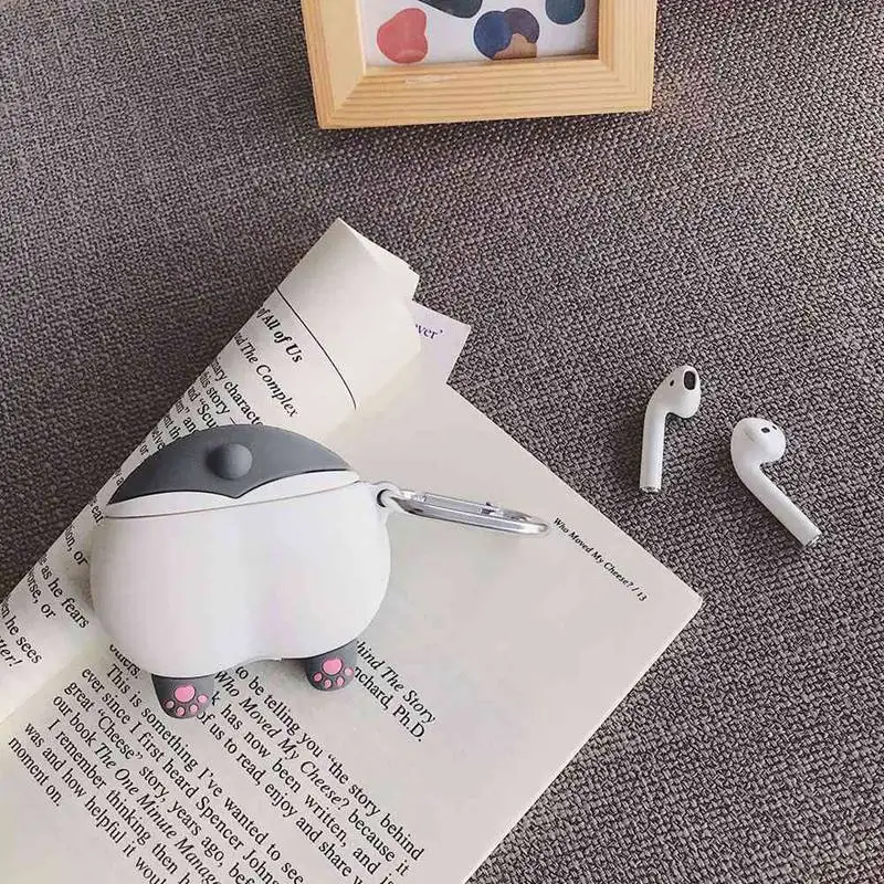 Супер милый чехол Corgi Ass Butt Bag для Apple AirPods 1 2 беспроводные наушники защитная крышка - Цвет: 01