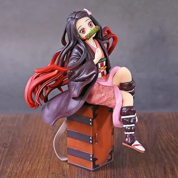 

Demon Slayer: Kimetsu no Yaiba Kamado Nezuko Figure PVC Model Toy Japan Comic Nezuko Sitting box Figurine