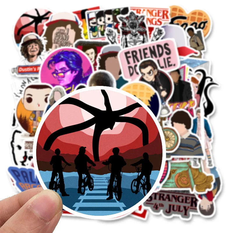 GMADD Stranger Things Stickers Cartoon Movie For Car Laptop Motorcycle Notebook Notebook Pegatinas Impermeables Regalo para niños 50Pcs 