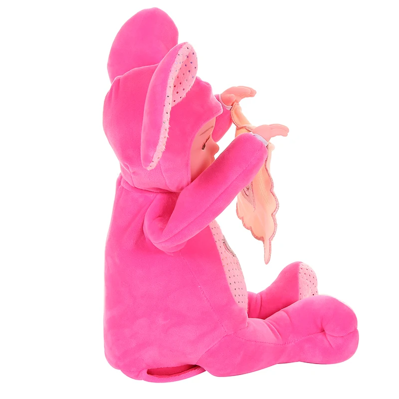 Elephant Plush Dolls Peek A Boo Baby Face Toy Play Hide-and-Seek Soft Slicone Bebe Toys Eletric