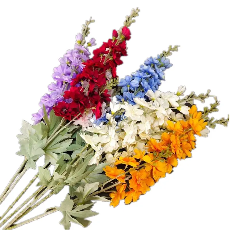 10Pcs Fake Single Stem Delphinium 31.5&quot Simulation Autumn Hyacinth for Wedding Home Decorative Artificial Flowers | Дом и сад