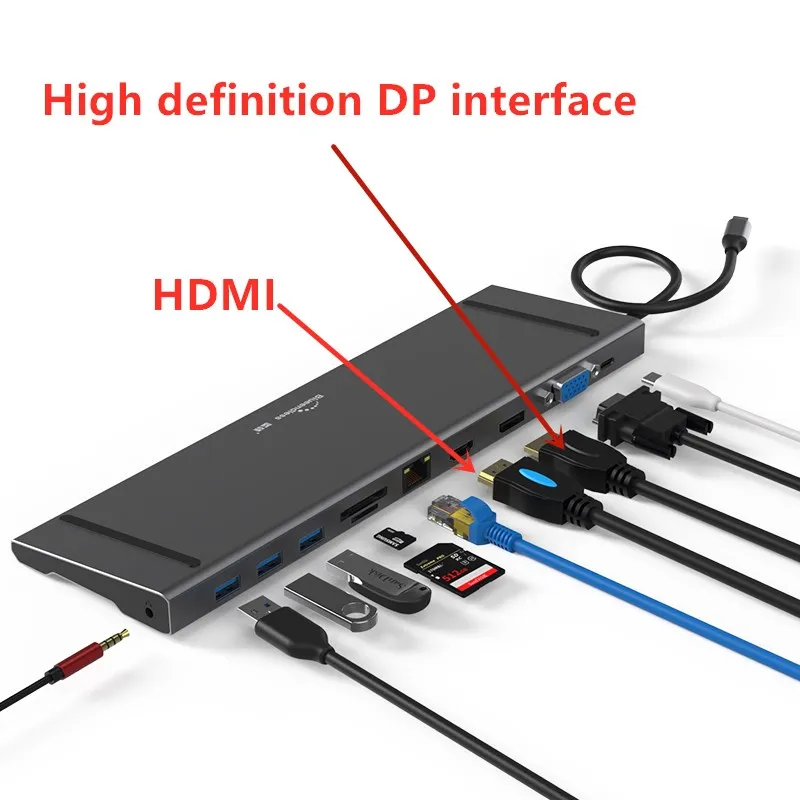 USB адаптер с несколькими портами DP HDMI 4K VGA RJ45|USB-хабы| |