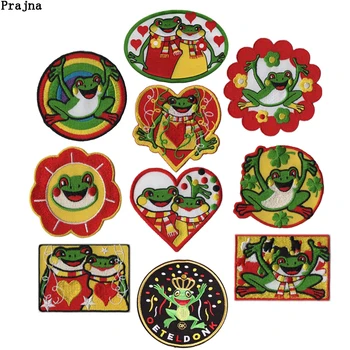 

Prajna DIY Oeteldonk Frog Patches Full Embroidered Frog Carnival for Netherland Embroidered Iron on Patches for Clothing Badges