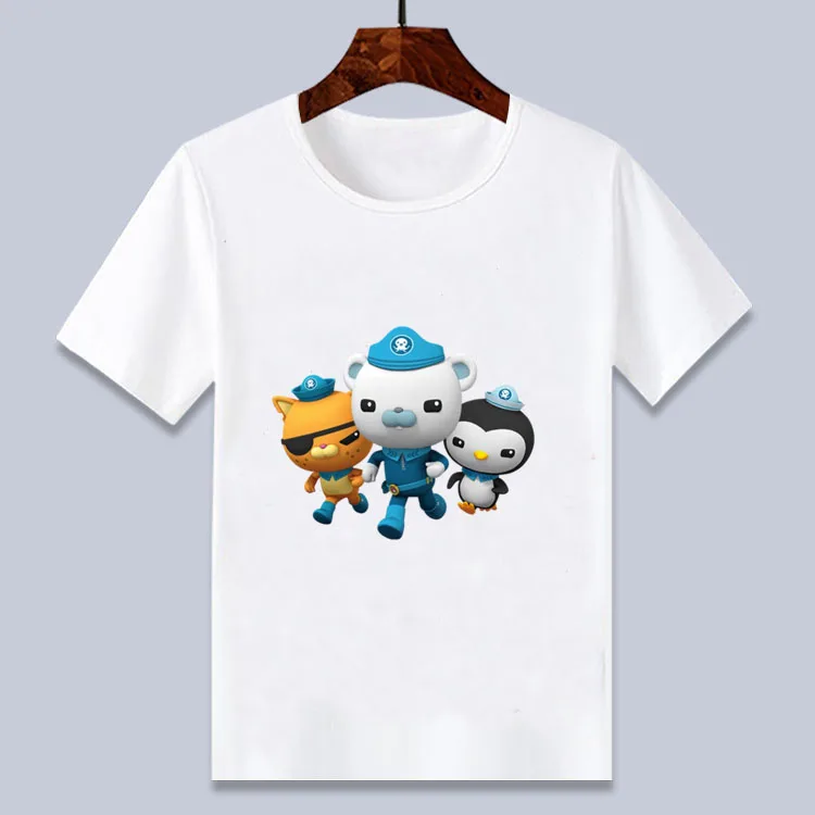 Футболка для мальчиков и девочек 4 6 8 10 12 14t с изображением аниме Octonauts White Barnacles Kwazii