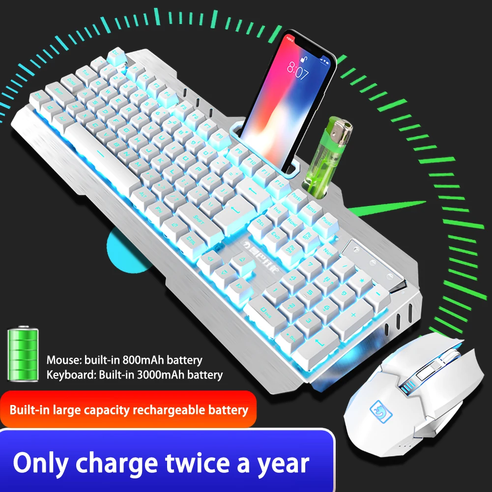 Wireless Keyboard and Mouse Charging Shining Game Keyboard Mouse Set For Notebook Laptop Desktop Office Supplies Phone Universal Wireless Keyboard and Mouse Charging Shining Game Keyboard Mouse Set For Notebook Laptop Desktop Office Supplies Phone Universal