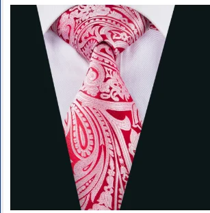 Мужской галстук, золотые, синие, красные, зеленые с пейсли, Шелковый Свадебный галстук для мужчин, запонки, деловой Подарочный галстук, набор, DiBanGu Fan, эксклюзивная цена