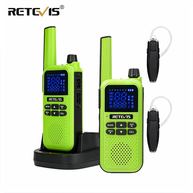 Retevis RA619 Bluetooth-compatible Walkie Talkie Profesional with Headset Rechargeable for Motorola Two-way Radio Hunting | Мобильные