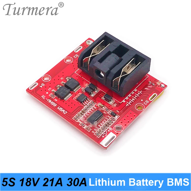 Turmera 5S 18V 21V 30A BMS Lithium Battery BMS Protected Board for 18V 21V Screwdriver Shura Electric Drill fit for DDEWALT Use afbeelding