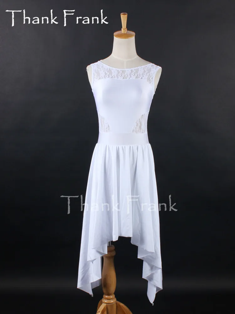white flowy dance dress Move Dance Dione Long Sleeve Lyrical Dress - White