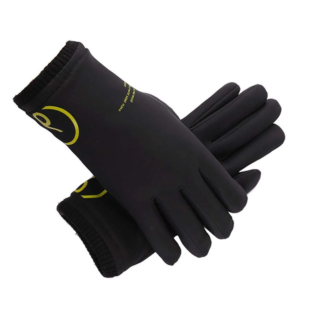 Мужские и женские зимние водонепроницаемые Утепленные перчатки для улицы теплые термальные спортивные перчатки без пальцев для верховой езды спортивные флисовые водонепроницаемые Нескользящие перчатки