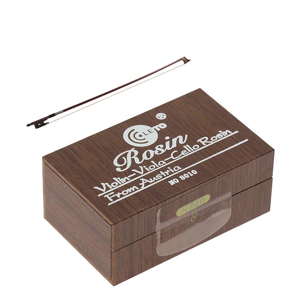 LETO Violin Fiddle Cello Erhu Rosin Block + 4/4 Cello Bow for Instrument