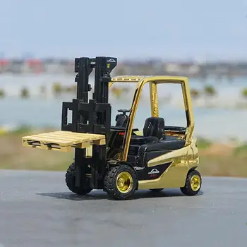 

1/25 Scale Linde E30 Forklift Truck Gold Diecast Model Collection Toy Gift NIB