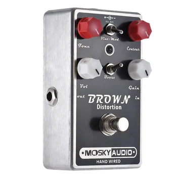 

MOSKYO BROWN Distortion Guitar Effect Pedal Full Metal Shell True Bypass Distortion Effect Guitar Pedal