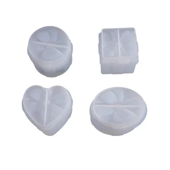 

New 4 Design Storage Boxes Silicone Mold For Resin DIY Jewelry Making Container Storage Box Craft Tool