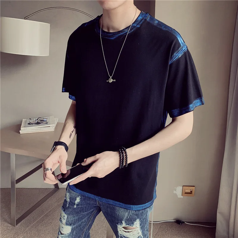 

Clothing Shop to Join Short Sleeve T-shirt Summer New Products Men Loose-Fit Fashion Man Bronze T-shirt Men'S Wear