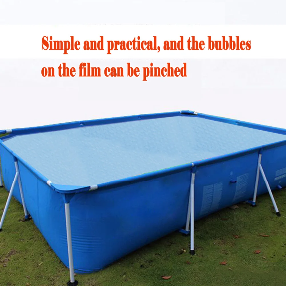 Capa protetora para piscina, capa retangular solar com calor