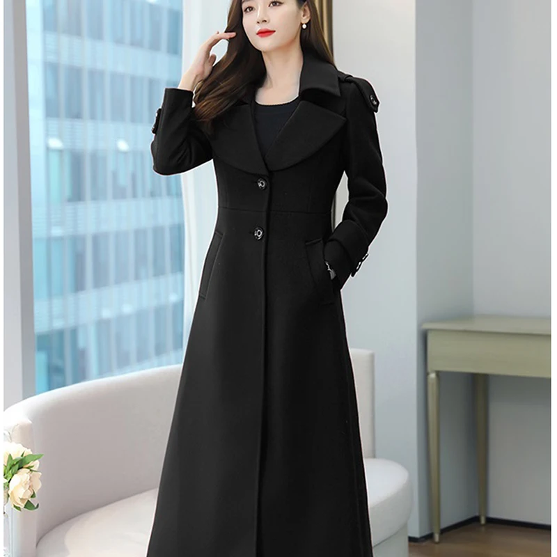 Wool Coat - Black - Ladies