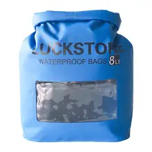 8L открытый дрейфующий одно плечо водонепроницаемый мешок вверх по тесту воды плавательный мешок мобильный телефон камера Визуальный Водонепроницаемый мешок(синий