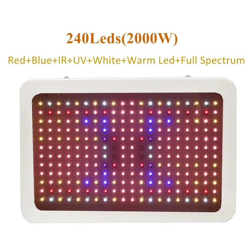 LED Grow Light Full Spectrum 2000W 1000W Indoor Plant Growing Lamps Tents Fitolamp Fito Led Seeding Flowers Greenhouse Garden - Испускаемый цвет: 240 LED
