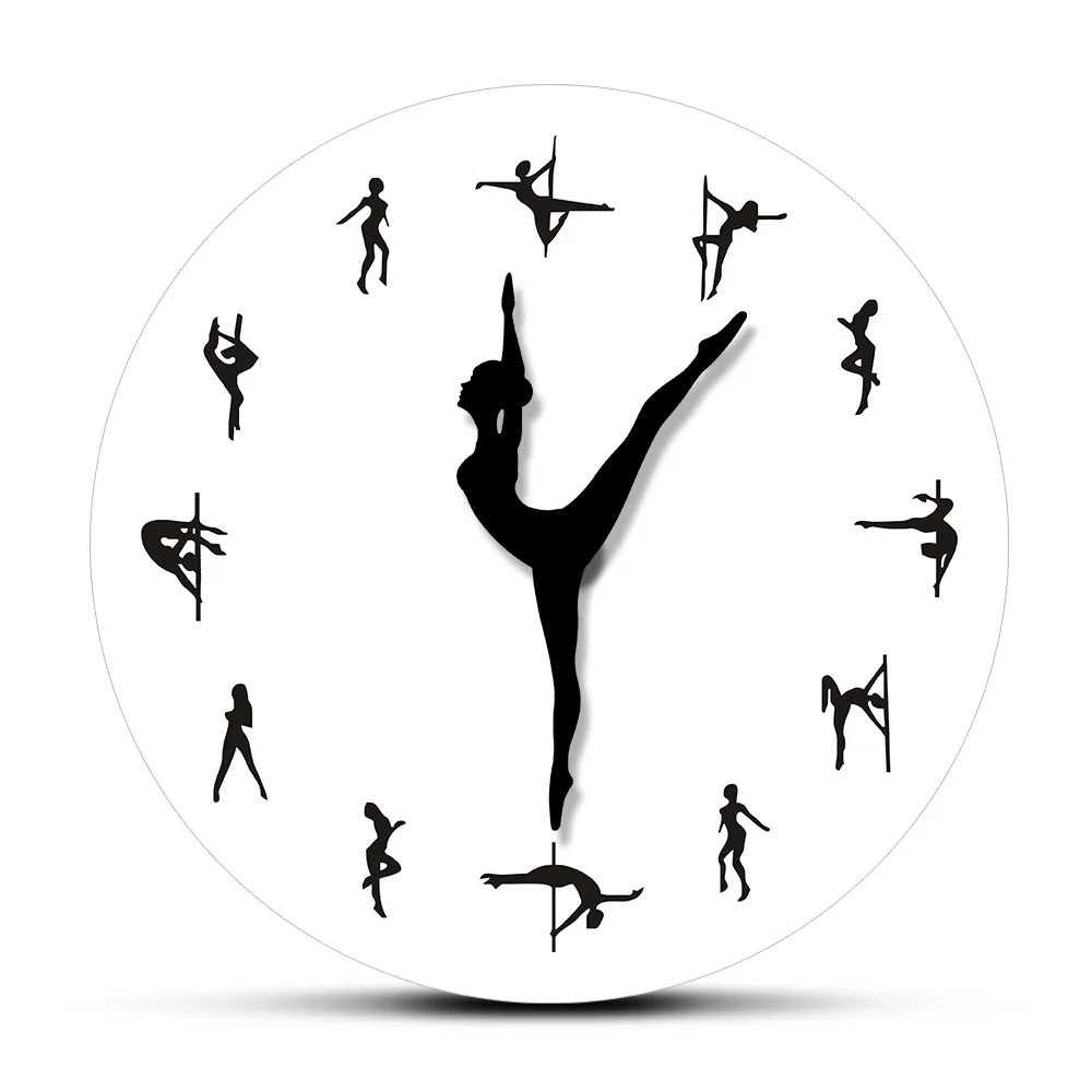Pole Dancers Wall Clock Wall Clock No Frame  