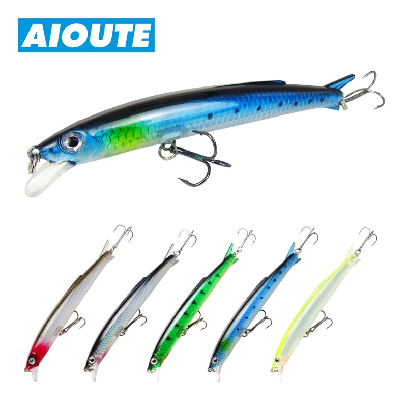 

1Pcs Floating mino bait 5 Colors 115mm 11g bait mouth bass fishing grams bionic Lure Hard Baits