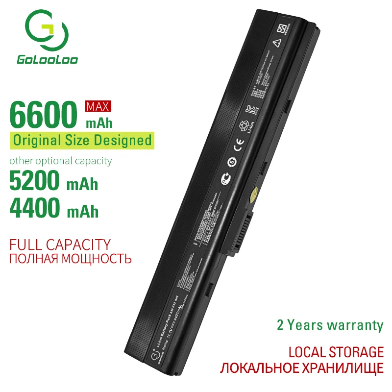 

Golooloo 11.1v 6cells laptop battery for Asus A32-K52 A41-K52 A42-K52 K52F-SX065X K52F-SX074V K52J K52JB K52JC K52JE K52JK K52JR