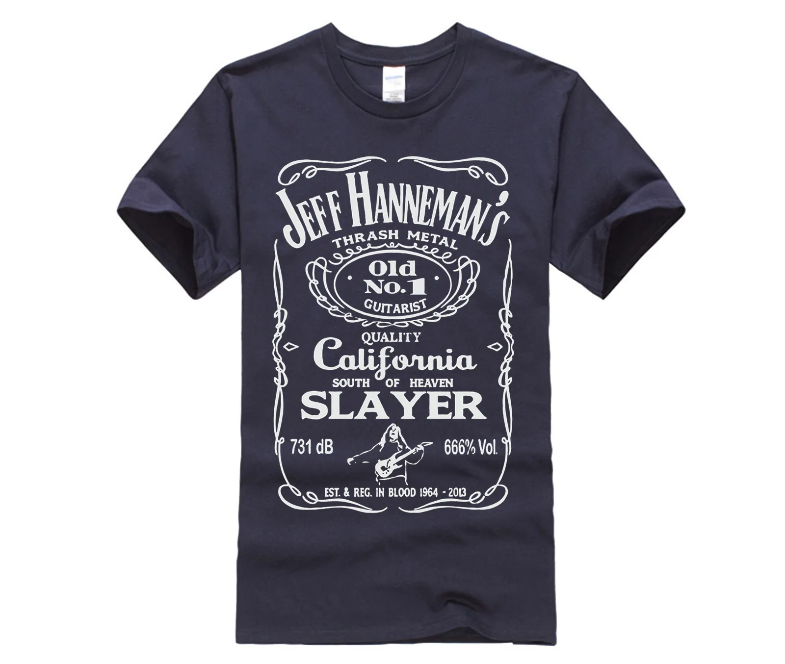 Новая летняя мужская повседневная футболка с принтом Jeff Hanneman Мужская футболка