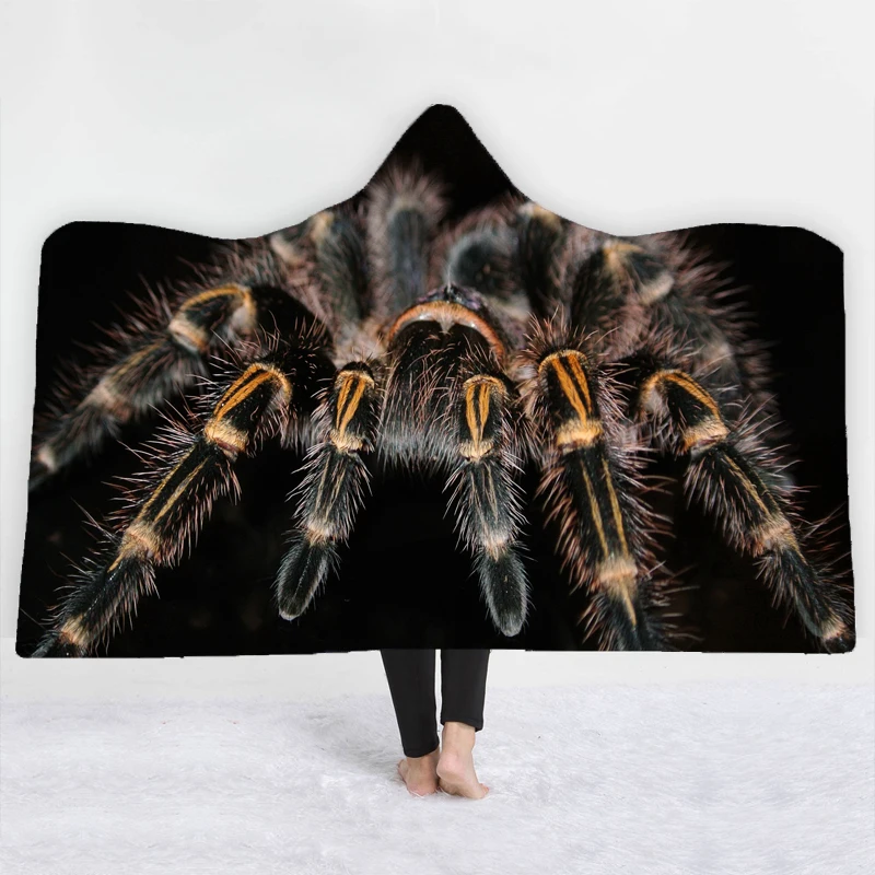 

Printed Hooded Blanket For Sherpa Fleece Winter Throw Blanket Hoodie Blanket Travel Mantle Cloak blanket pattern customization