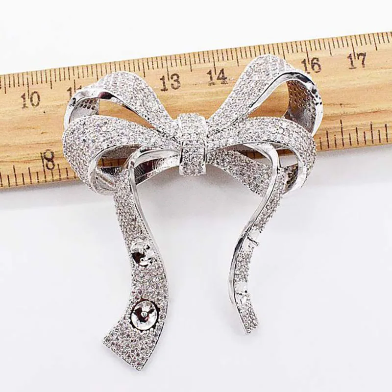 

50x60mm Women's High Qualit bow without pearl CZ-inlaid Pearl Bracelet Buckle, necklace buckle, sweater chain connection buckle